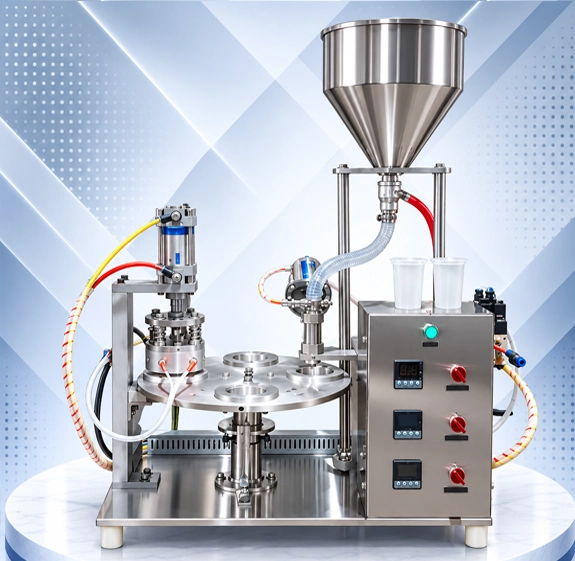 Rotary Cup Filling and Sealing Machine